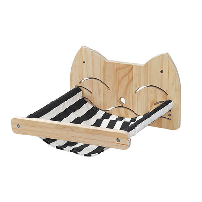 Cat Activity Center with Solid Wood Sisal Scratching Posts and Hammock